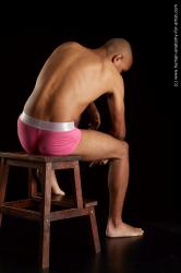 Underwear Man Black Slim Short Brown Standard Photoshoot Academic